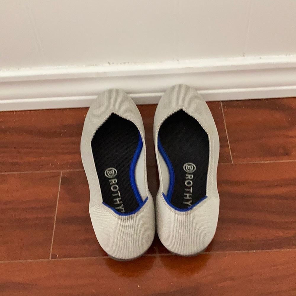 Rothy’s light grey flat